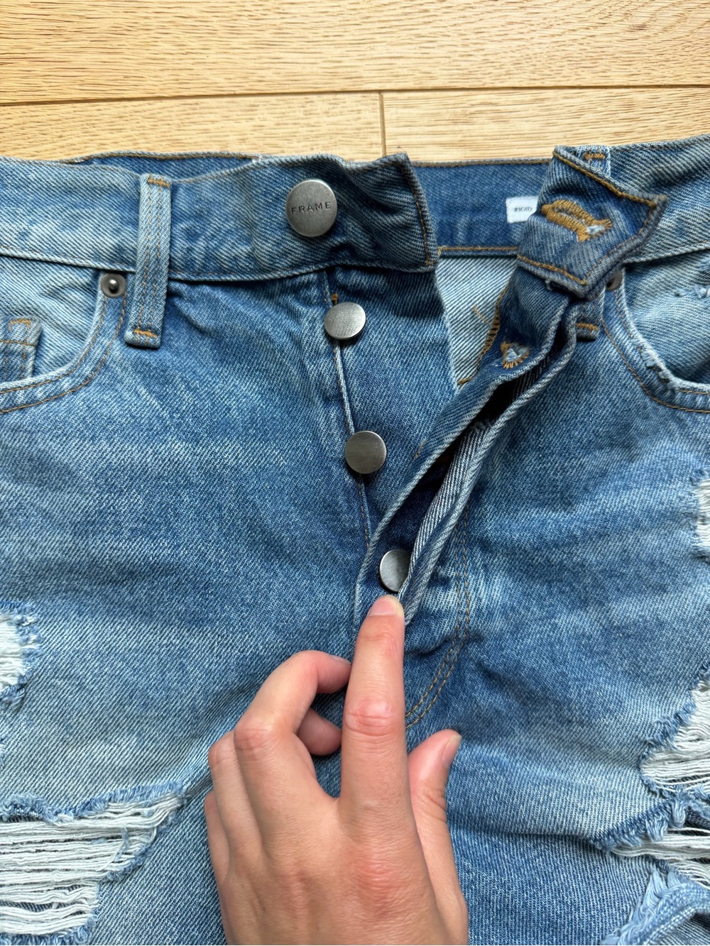 Frame Denim Le Original short Re Release Troubadour - 28 - Picture 12 of 17